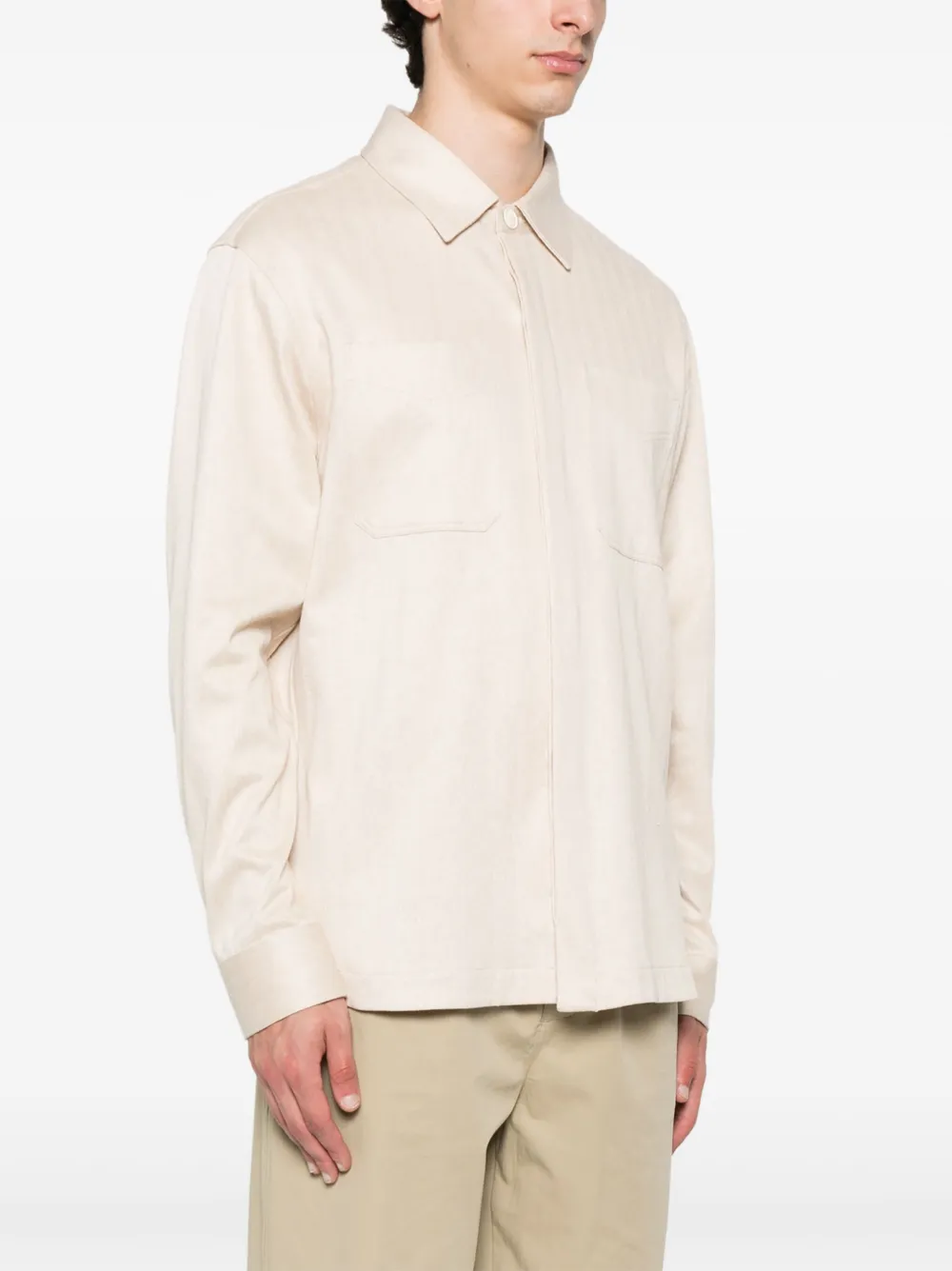 Brett Johnson Cotton Linen Jacket Beige Men's