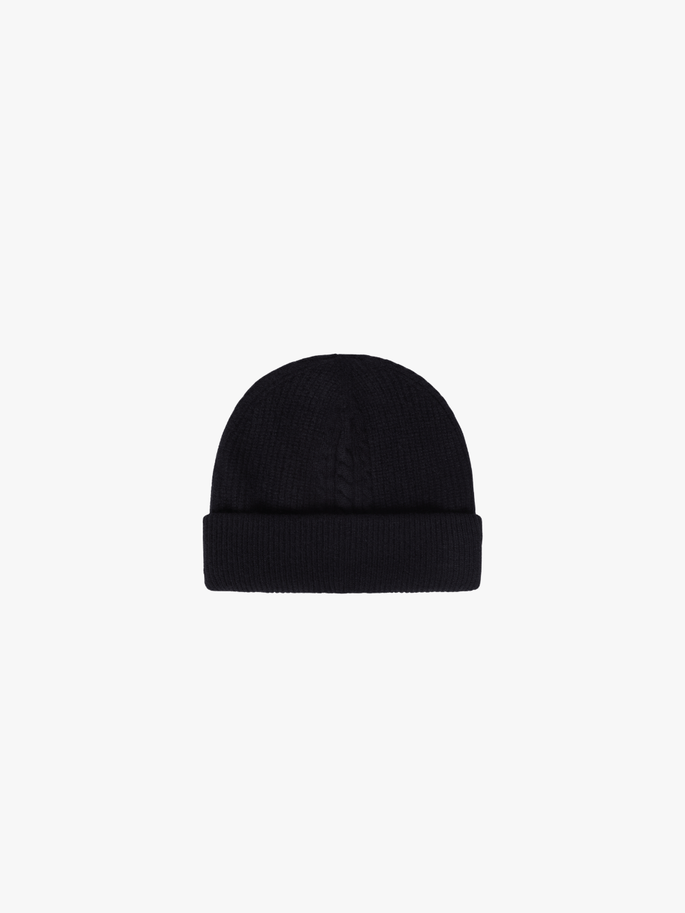 Brett Johnson Cashmere Fancy Cable Beanie Navy Men's