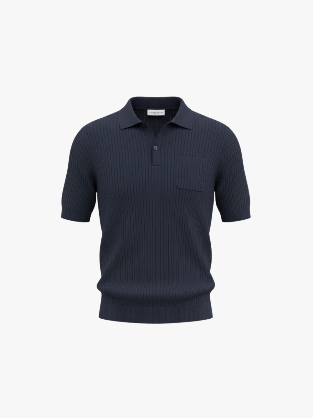 Roberto Collina Geripptes Baumwoll Polo Navy Herren