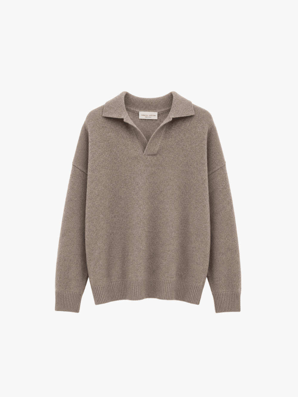 Roberto Collina Pullover mit V-Ausschnitt Biege Herren