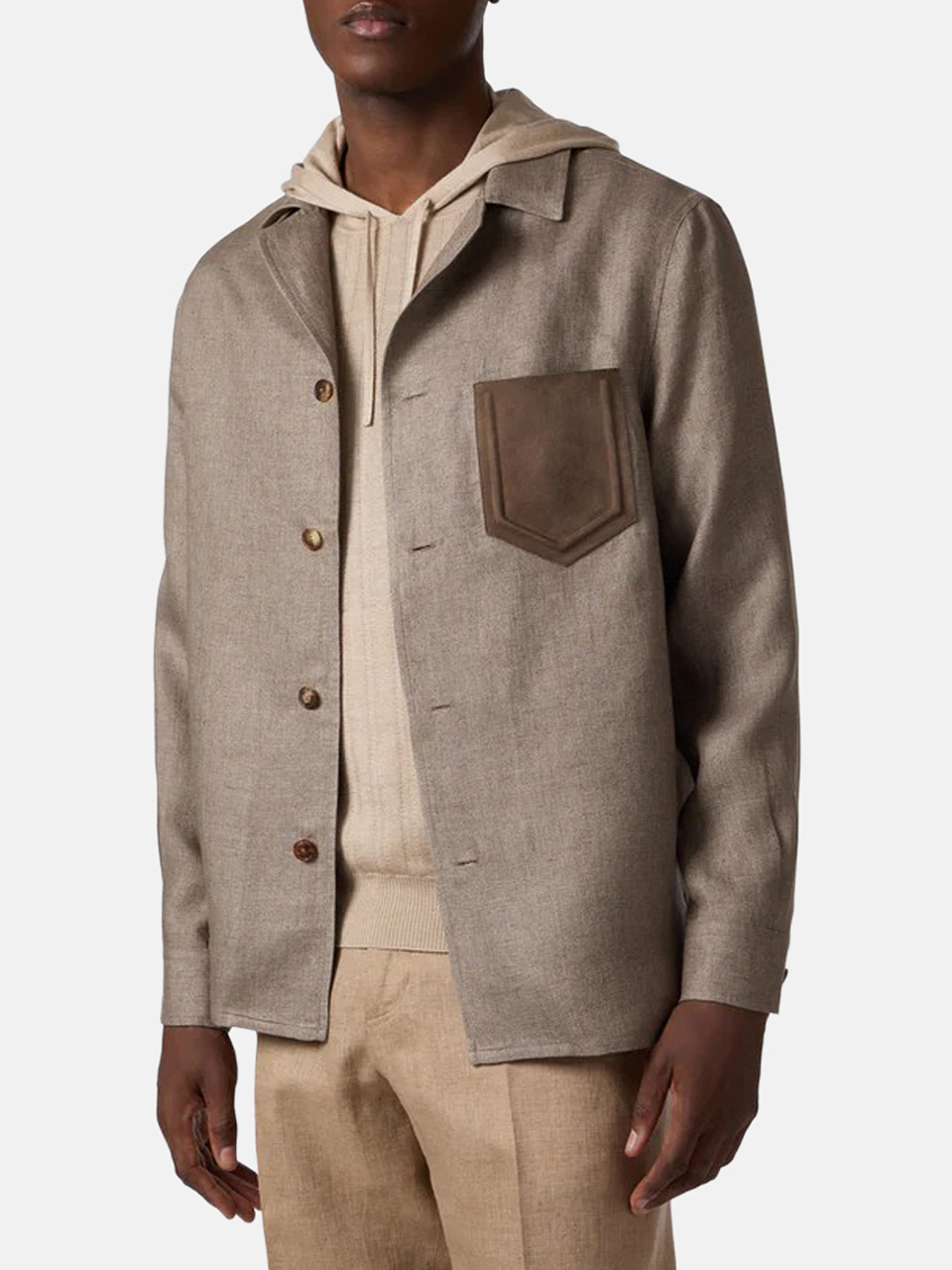 LINEN CUBAN SHIRT JACKET Brett Johnson