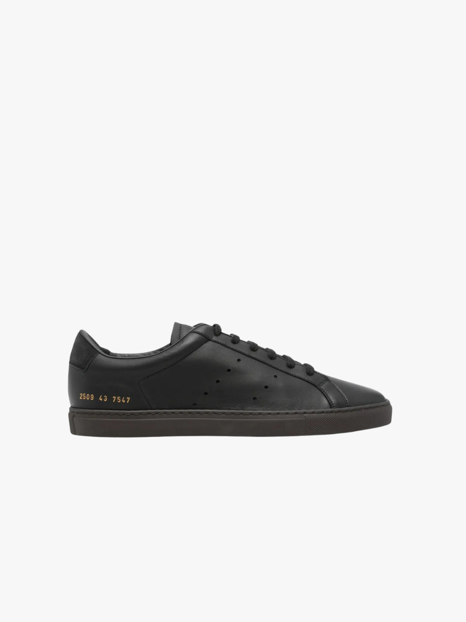 Common Projects Leder-Sneaker mit Lochmuster Schwarz Herren