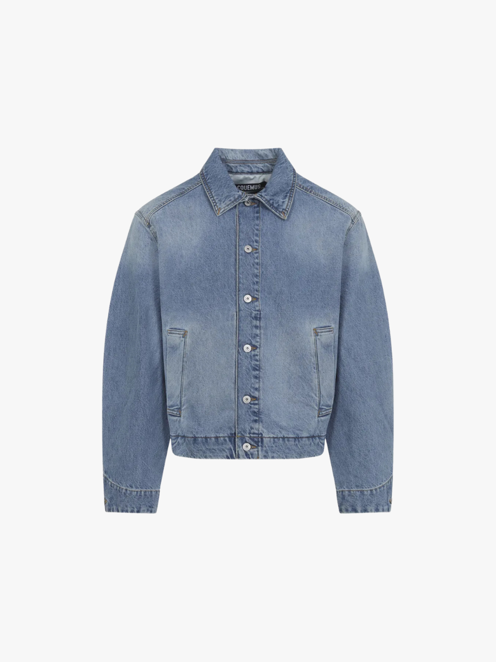 Jacquemus Gehknöpfte Jeansjacke Tabakblau Herren
