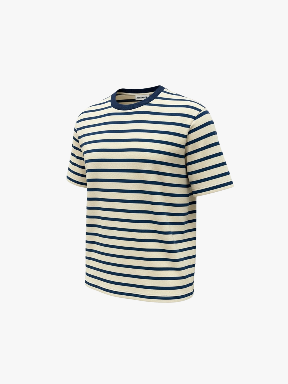 Jil Sander gestreiftes T-Shirt Creme-Blau Herren