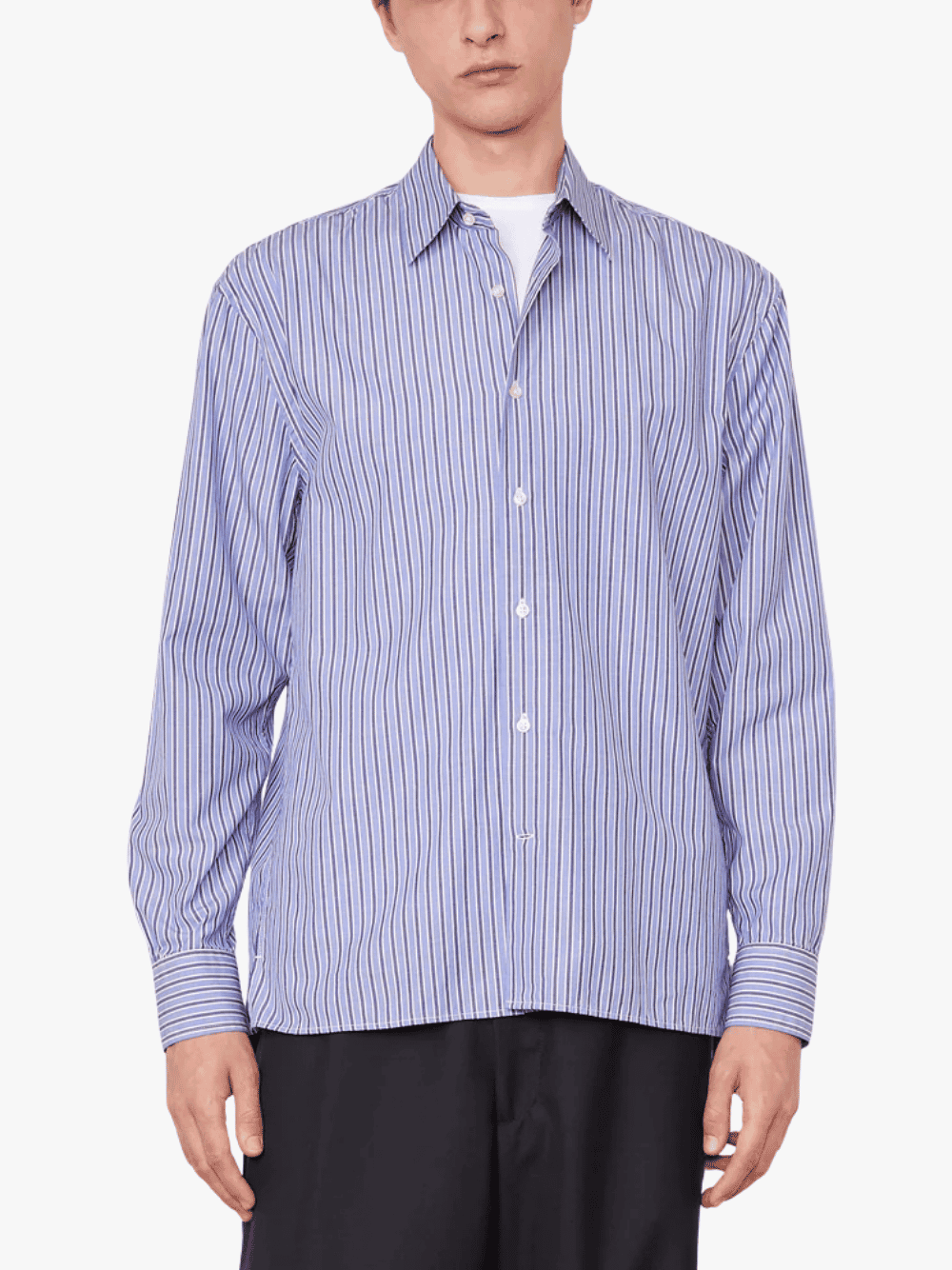 Officine Generale Gad Shirt Blue Navy White Herren