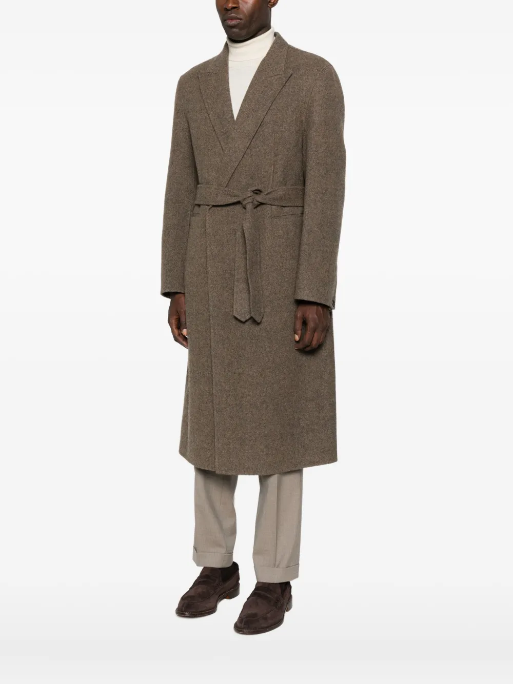 Tonywack Gürtelmantel Dark Camel Herren
