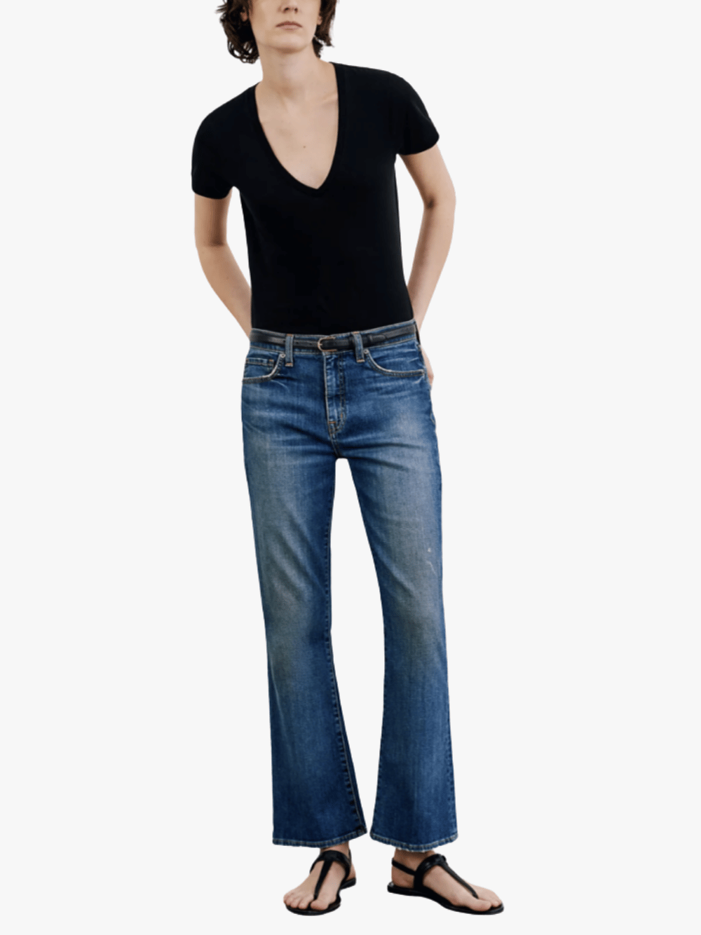 Nili Lotan Boot Cut Jeans Classic Wash Blau Damen