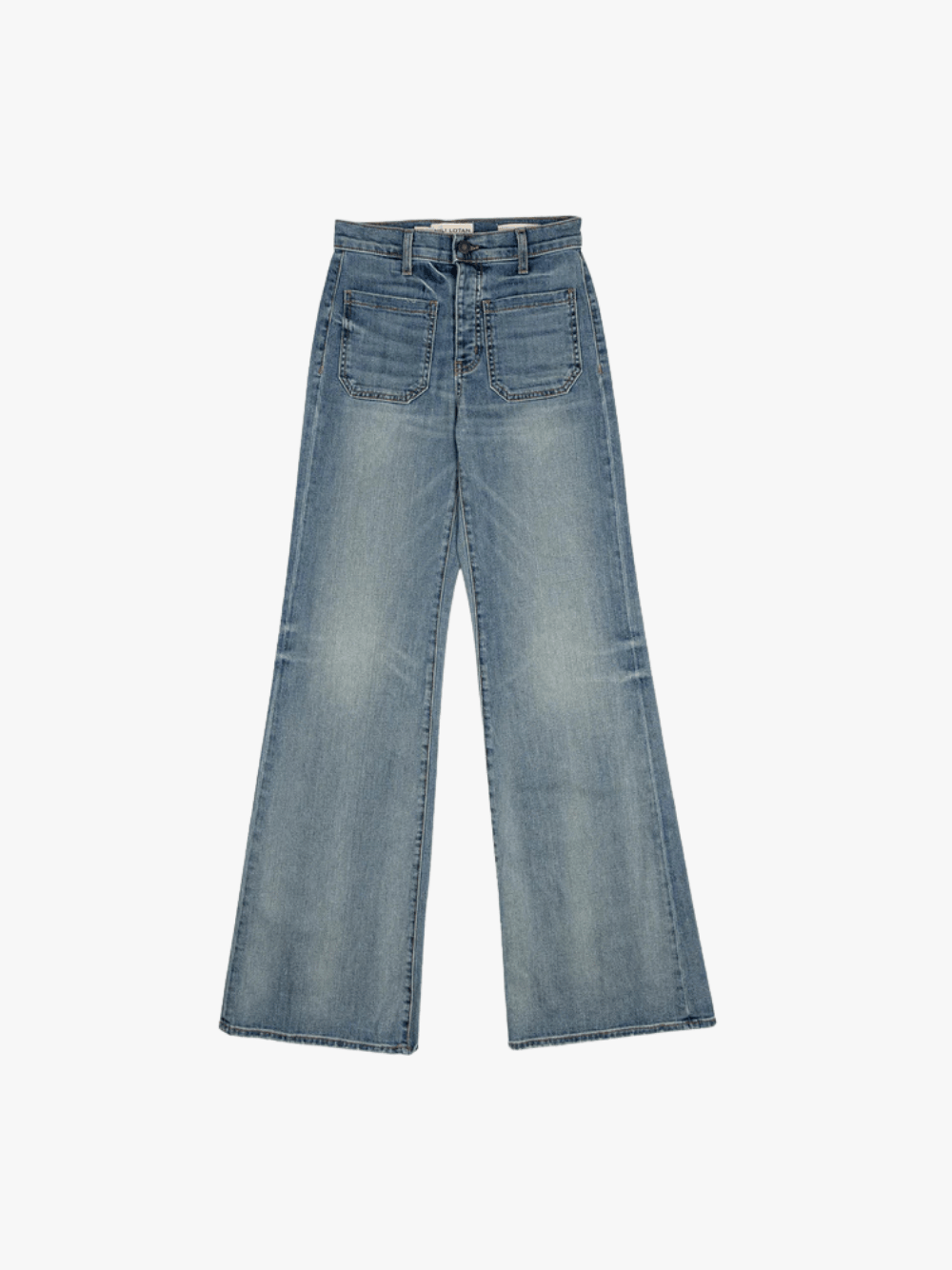 Nili Lotan Florence Jean Summer Wash Blue Flared Jeans Damen