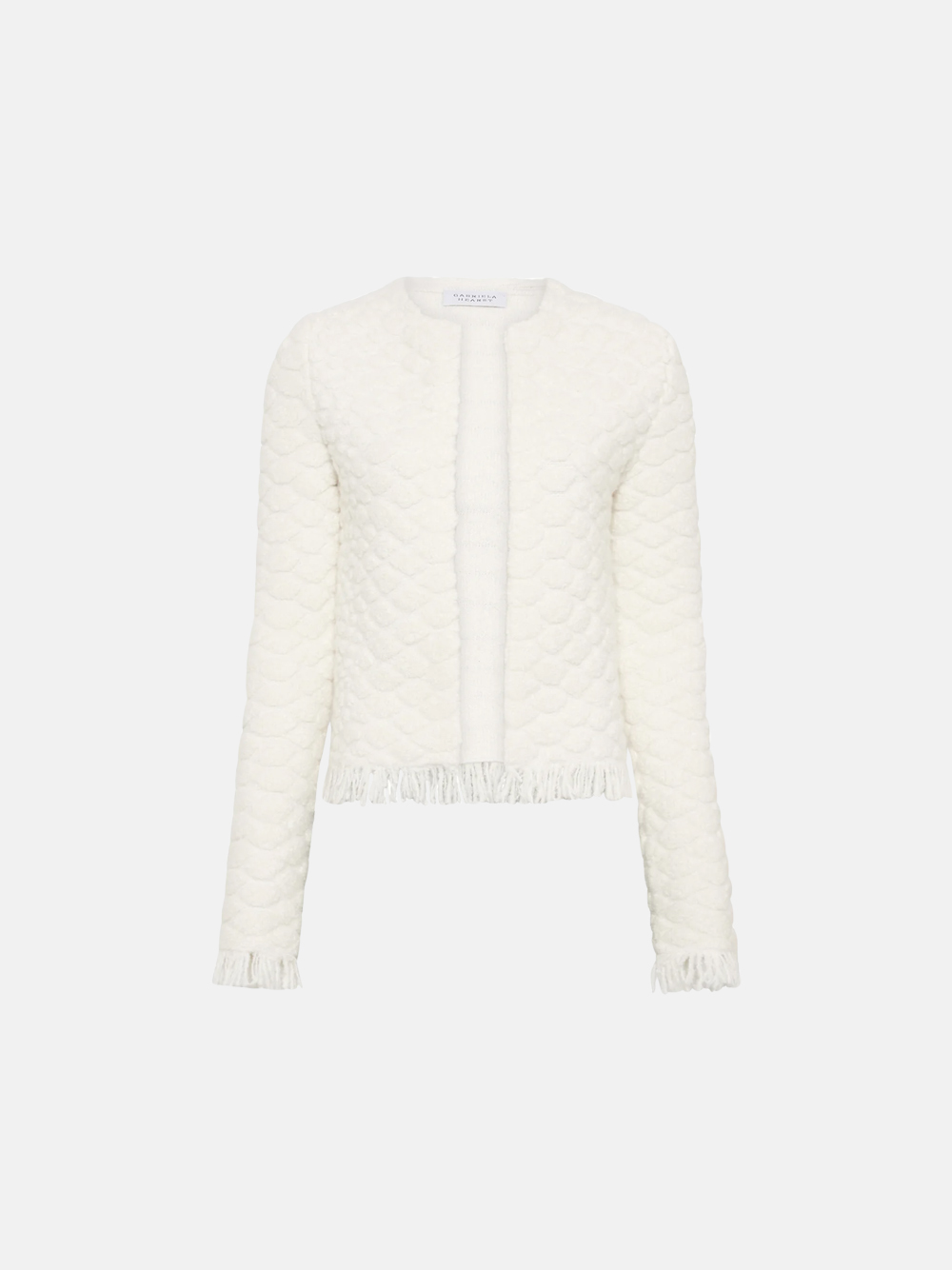 Gabriela Hearst Johannes Fringe Knit Cardigan Ivory Cashmere Women