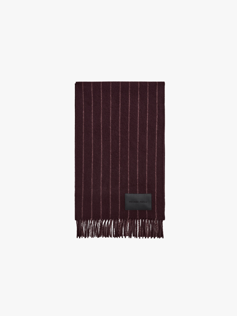 Phoebe Philo Pinstripe Scarf Burgundy/Beige Women's