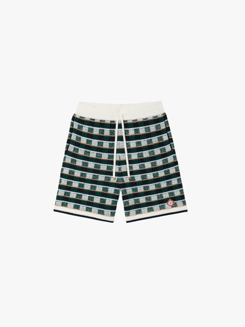 Casablanca Green Crochet Mosaic Shorts Men's