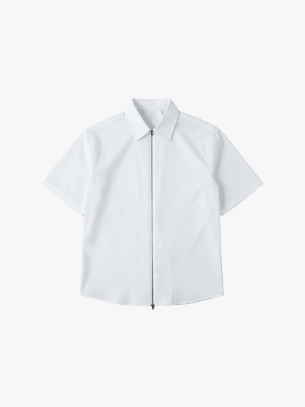 Jil Sander Weißes Freizeithemd mit Reißverschluss Herrenhemd