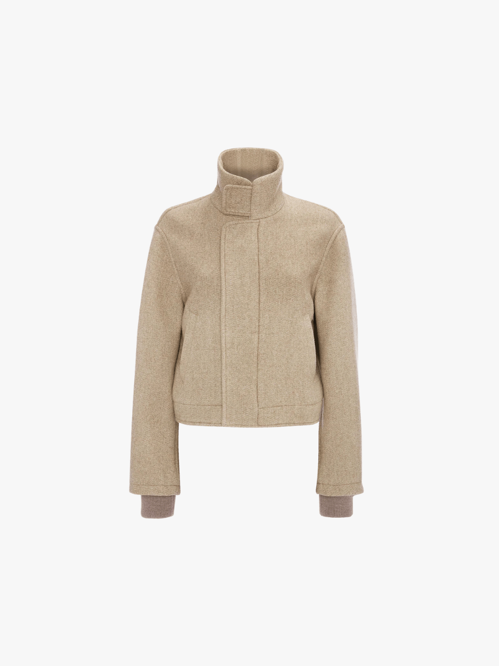Victoria Beckham Bomber Jacket Camel Melange Beige Women's