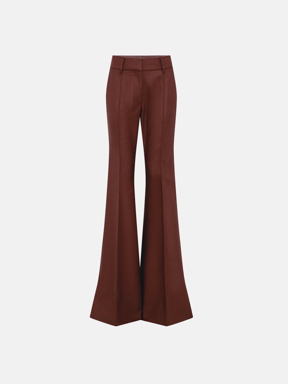 Gabriela Hearst Rhein Pants Burnt Sienna Wool-Cashmere Flannel Bordeaux Women