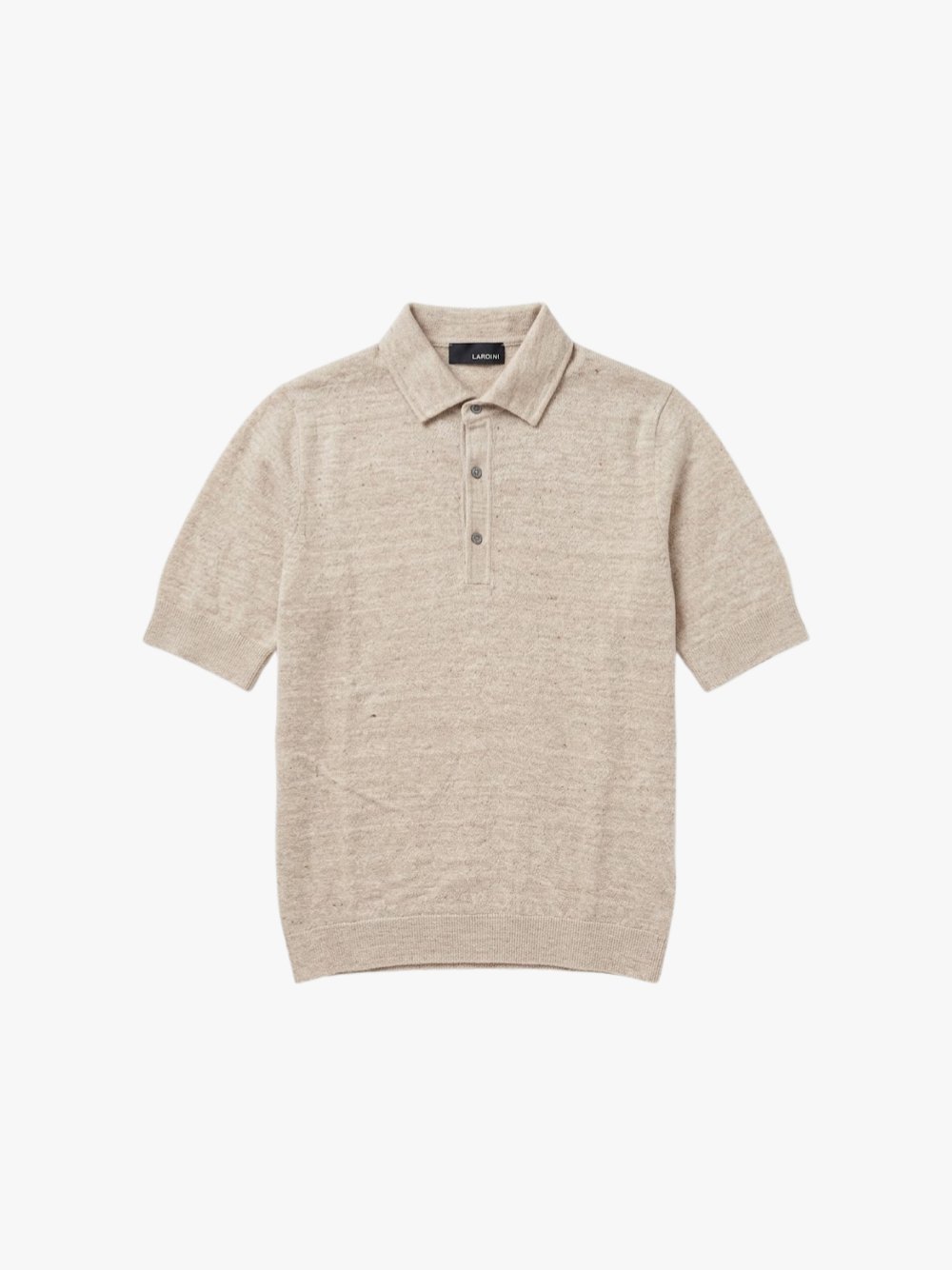 Lardini Strick Poloshirt Beige Herren