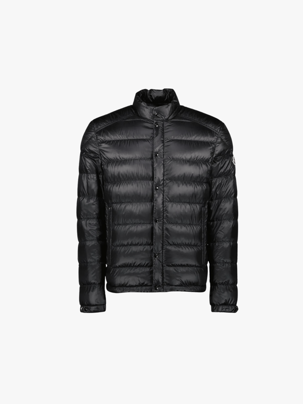 Moncler Gefütterte Jacke mit Reißverschluss Schwarz Herren