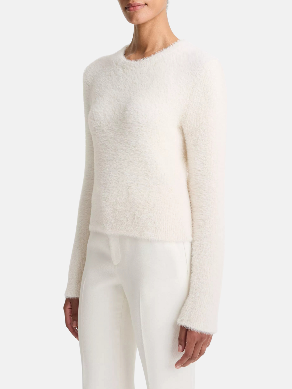Vince Eyelash Crew Neck Sweater Chiffon Damen