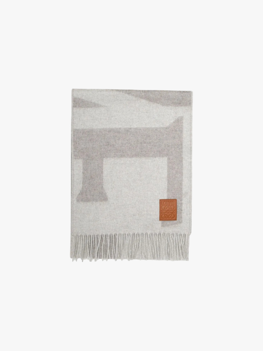 LOEWE Schal mit Fransen Hellgrau Damen