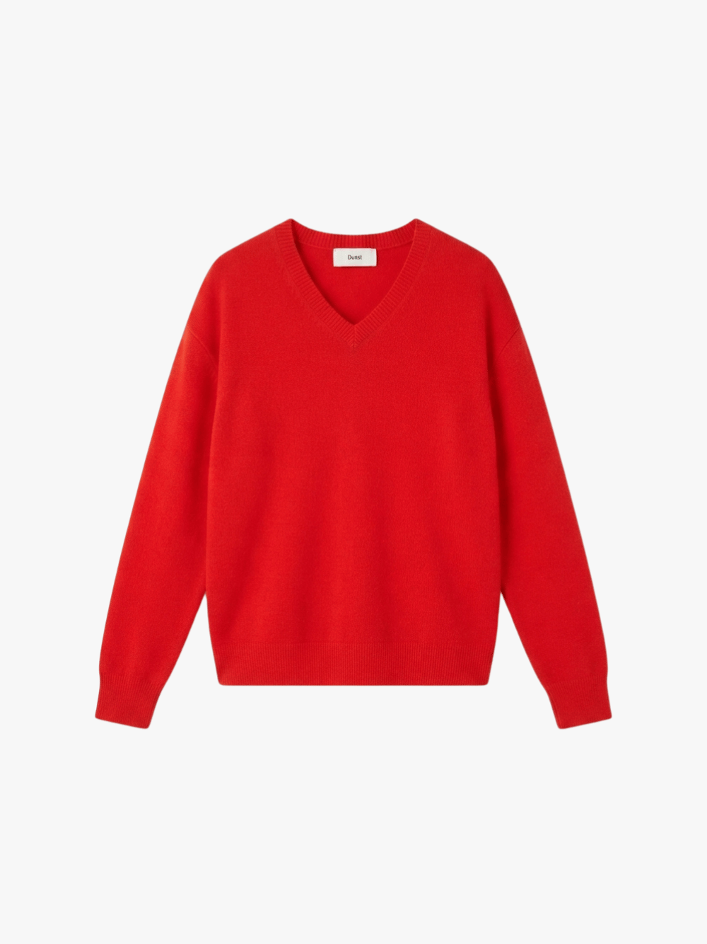 Dunst Cashmere V-Neck Sweater Red Men