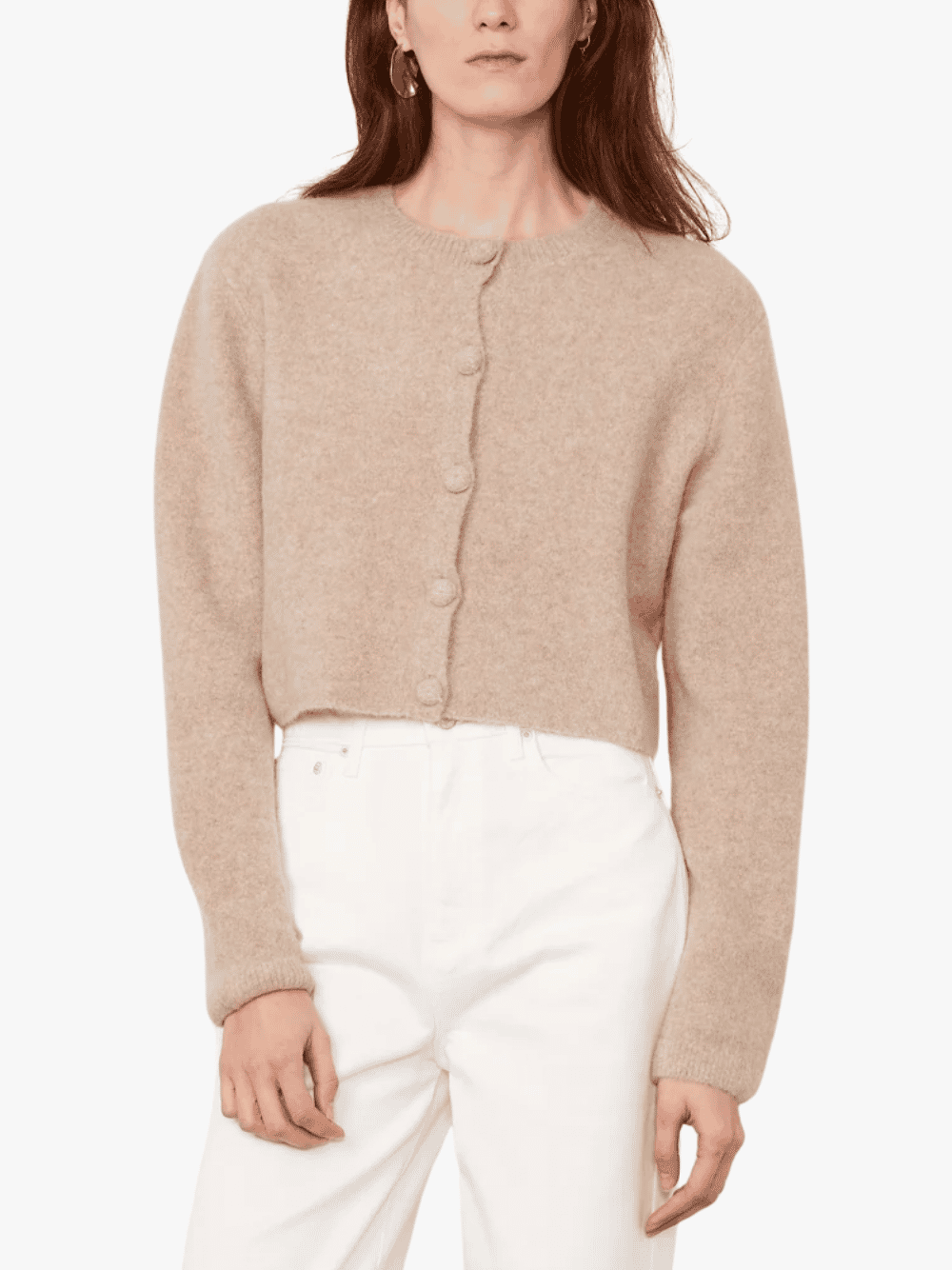 Officine Generale Stelly Cardigan Cream Damen