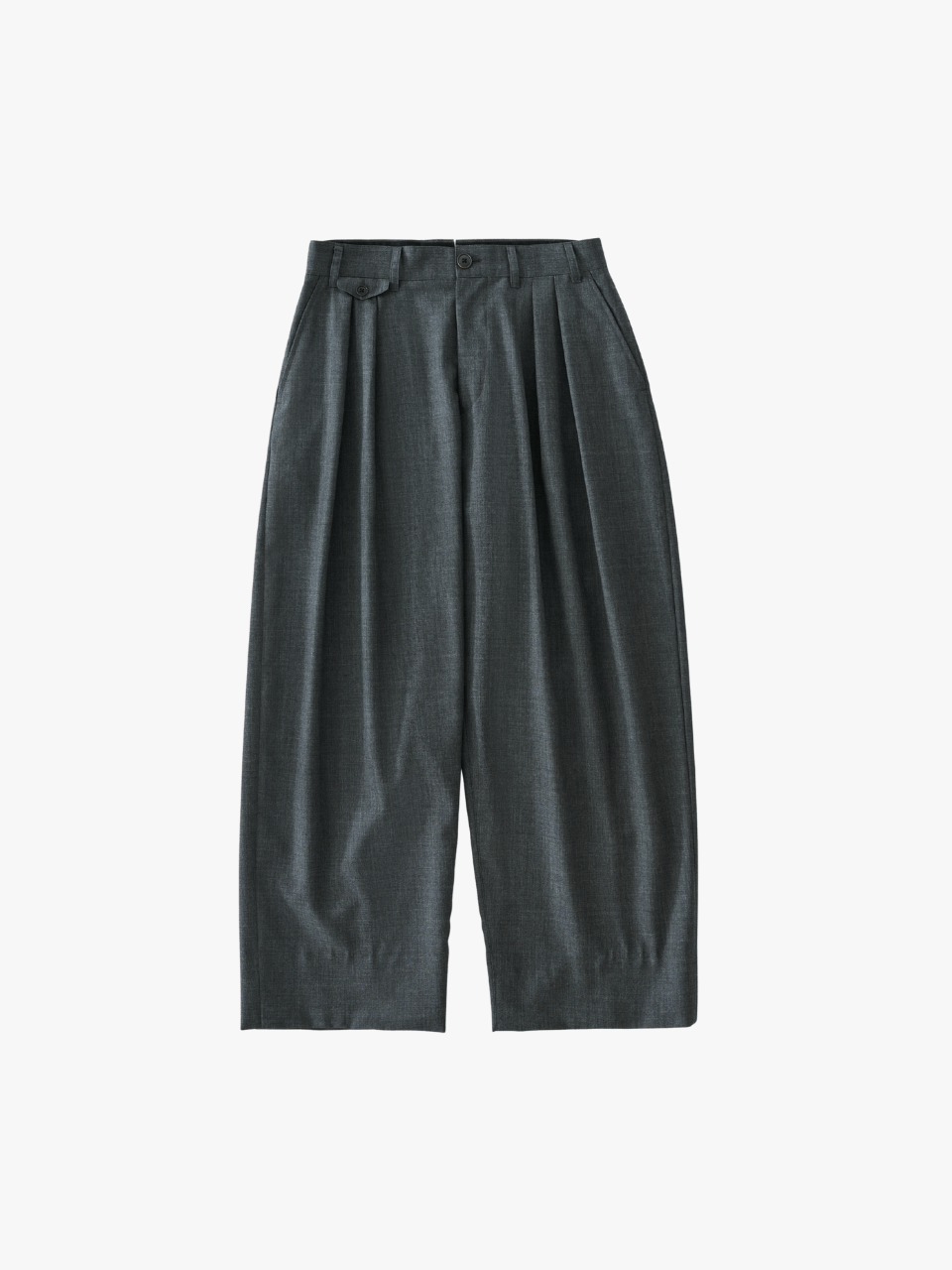 Studio Nicholson X BEAMS Alvy Tropical Wool Pant Charcoal Marl Pants Men Studio Nicholson X BEAMS Alvy Tropical Wool Pant Charcoal Marl Pants Men