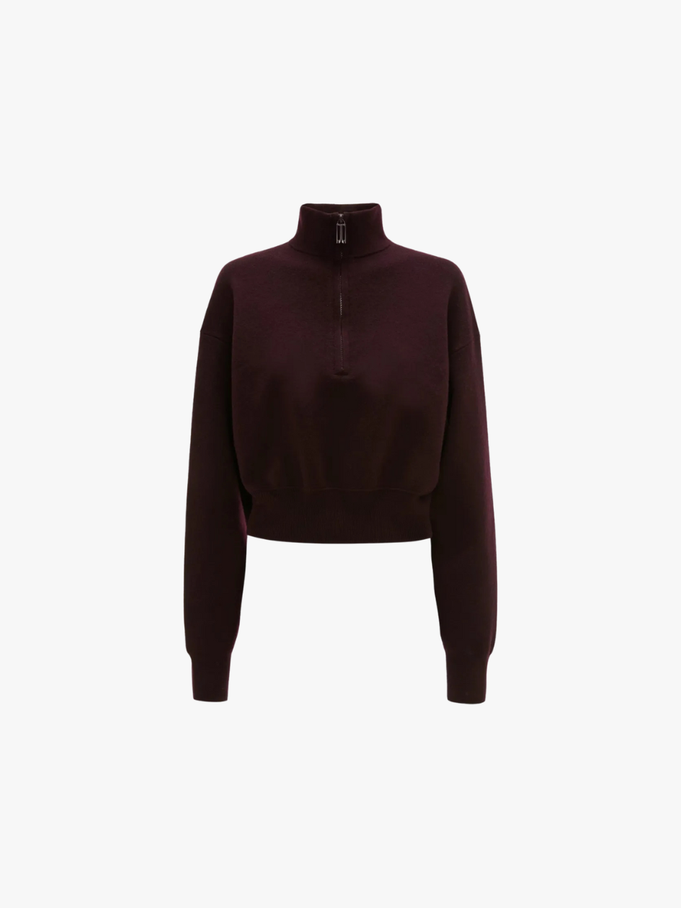 Victoria BeckhamPullover mit halbem Reißverschluss Rot Damen
