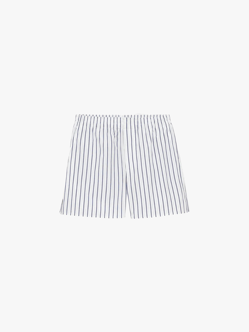 AMI Paris Gestreifte Elasticated‑Waist Shorts Weiß/Blau Damen