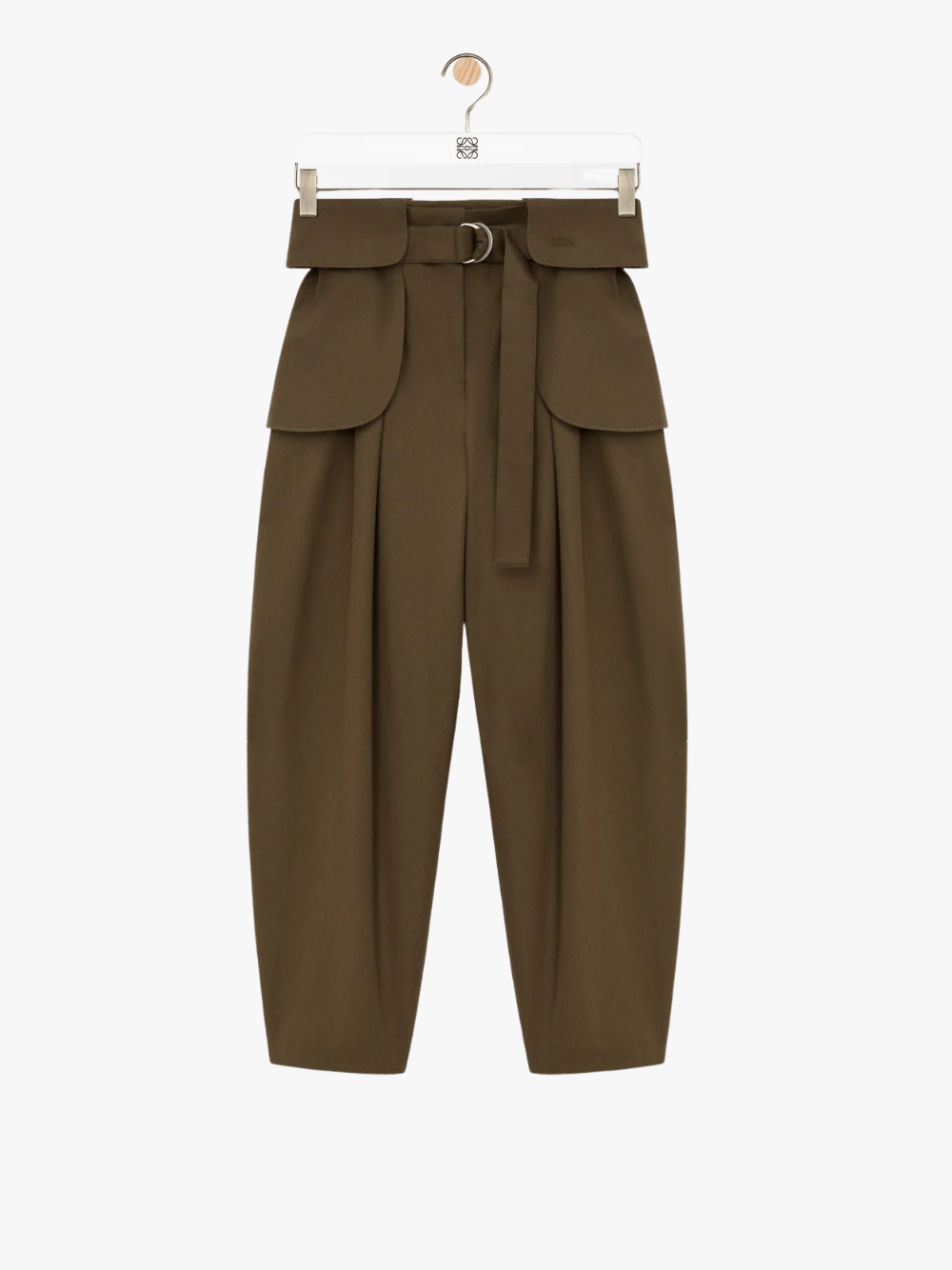 Loewe Cargohose aus Baumwolle und Seide Khaki Damen