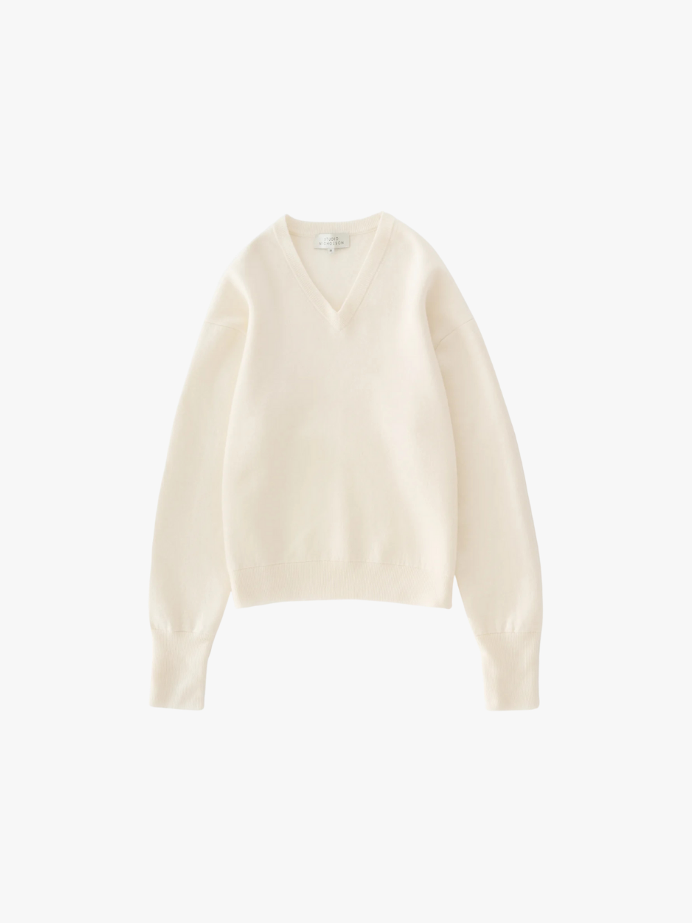 Studio Nicholson Loch Knit Parchment Strickpullover Herren