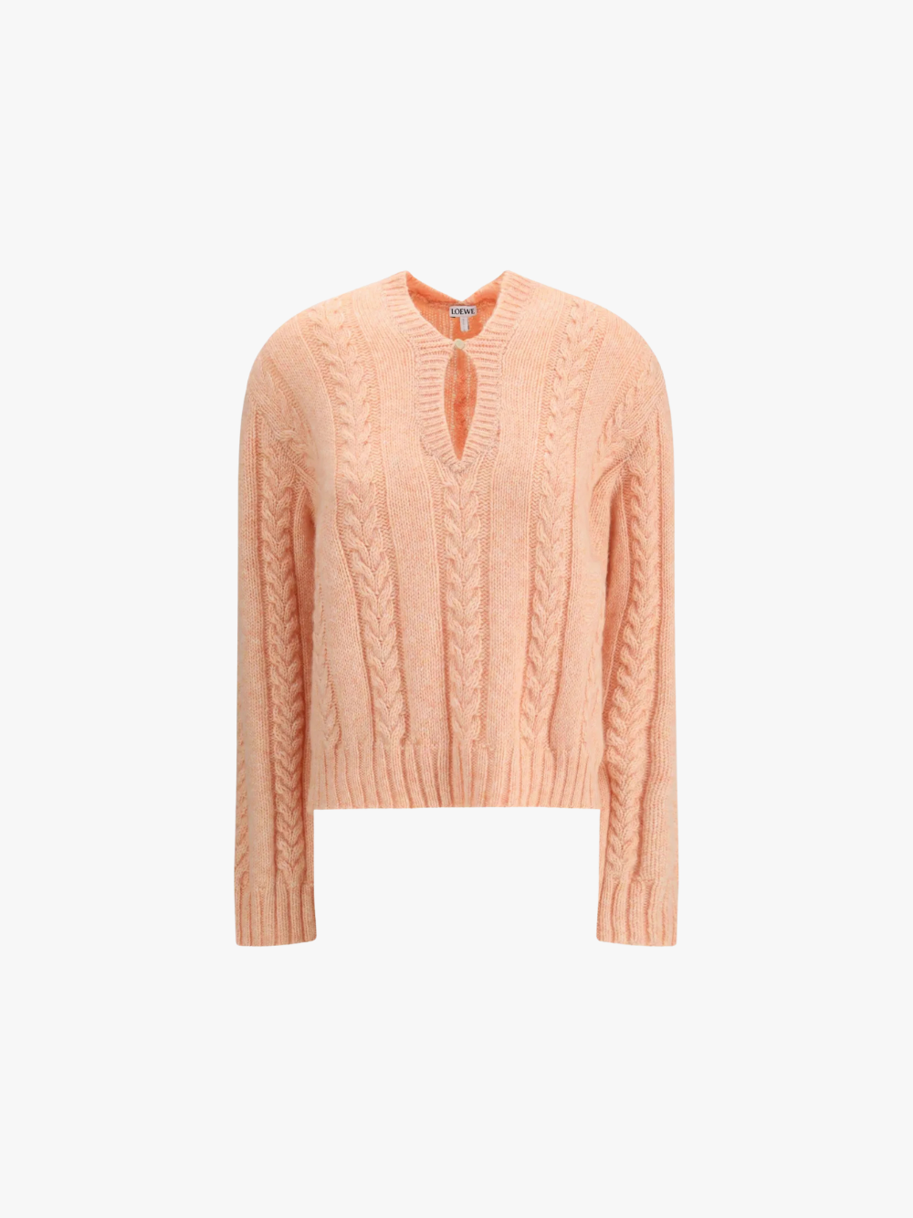 LOEWE Pullover mit Zopfmuster Pink Damen