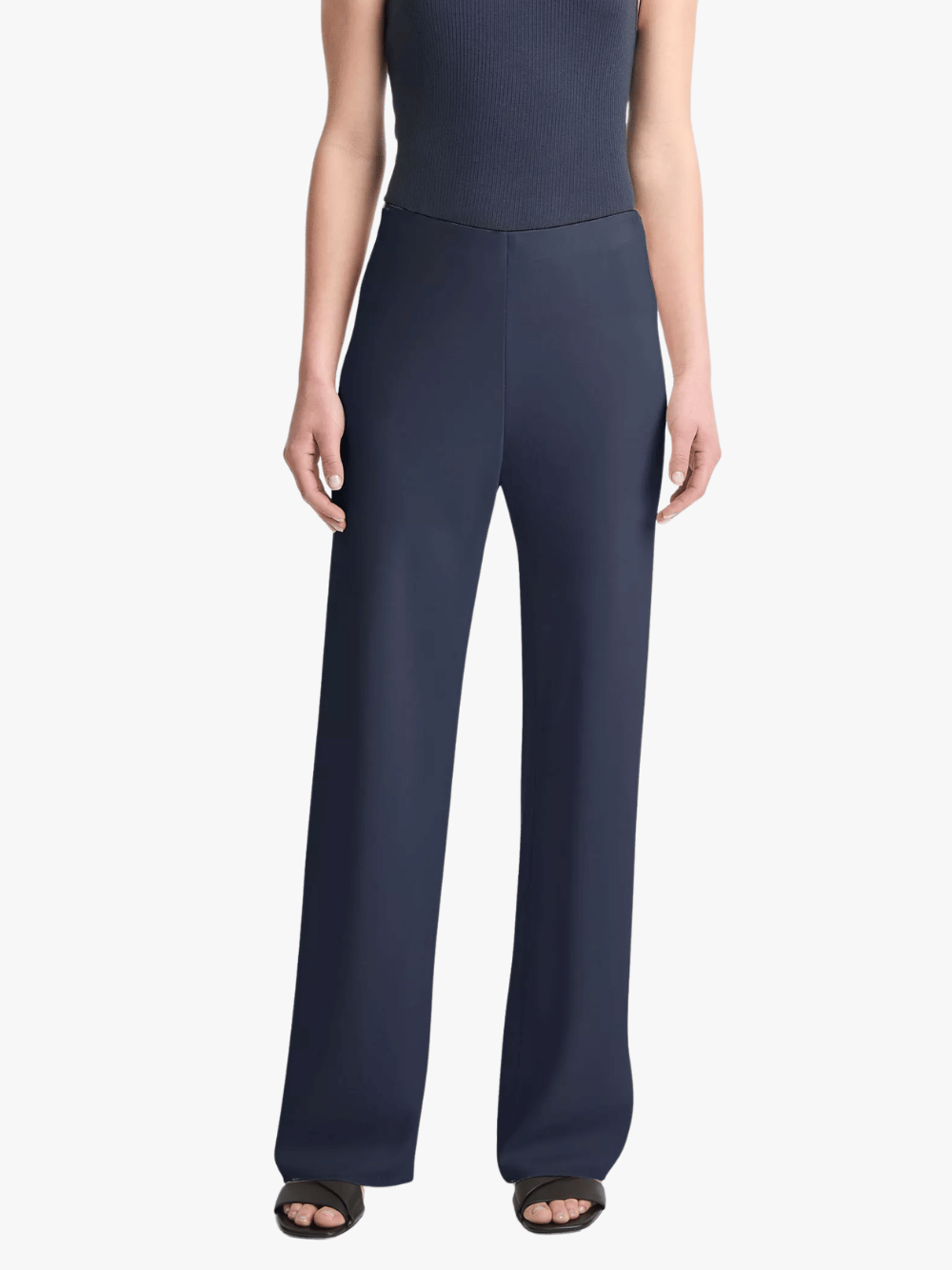 Vince Colette High-Rise Crepe Bias Pant Coastal Blue Women
