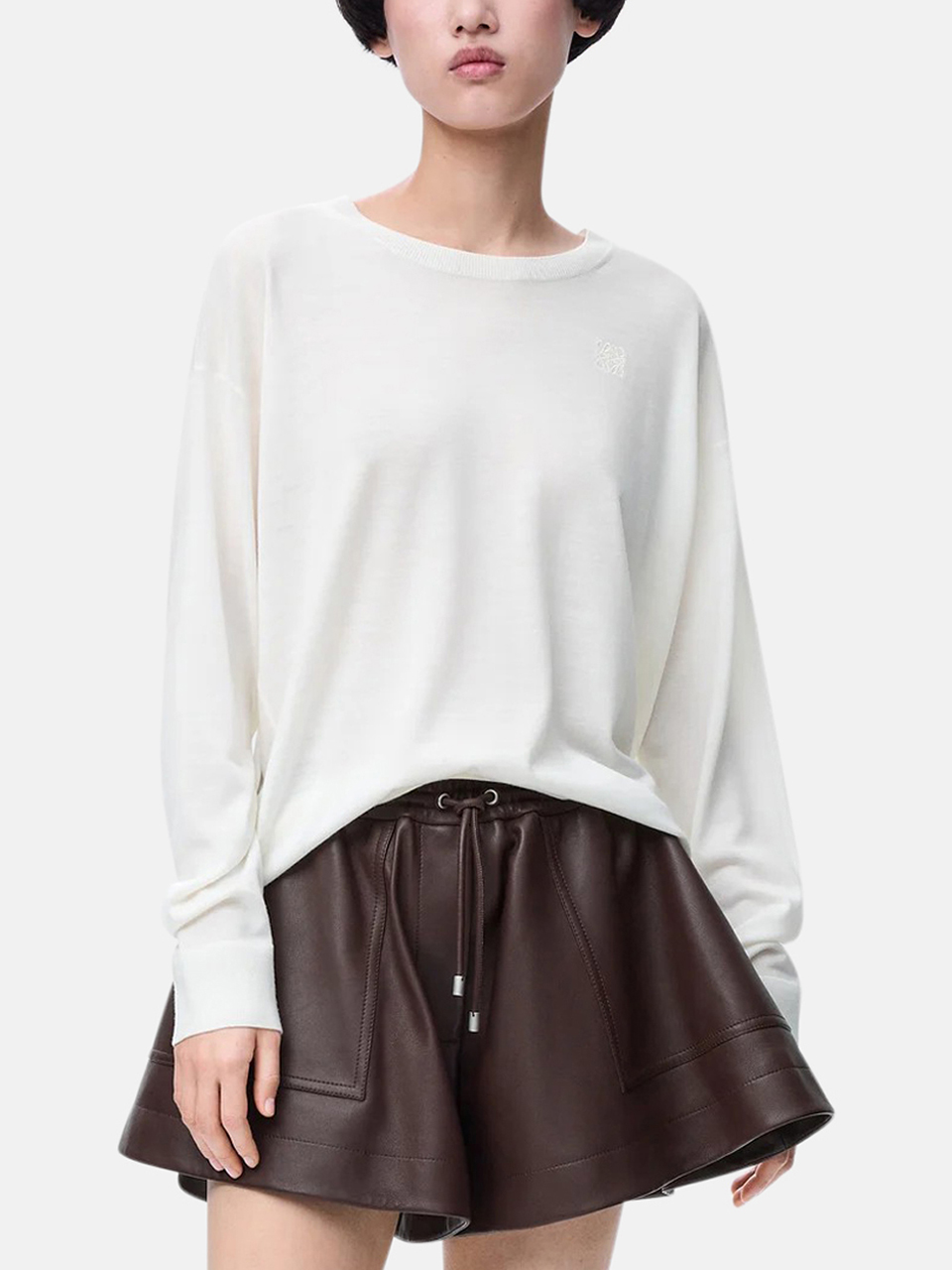 Loewe Pullover aus Wolle Weiß Damen