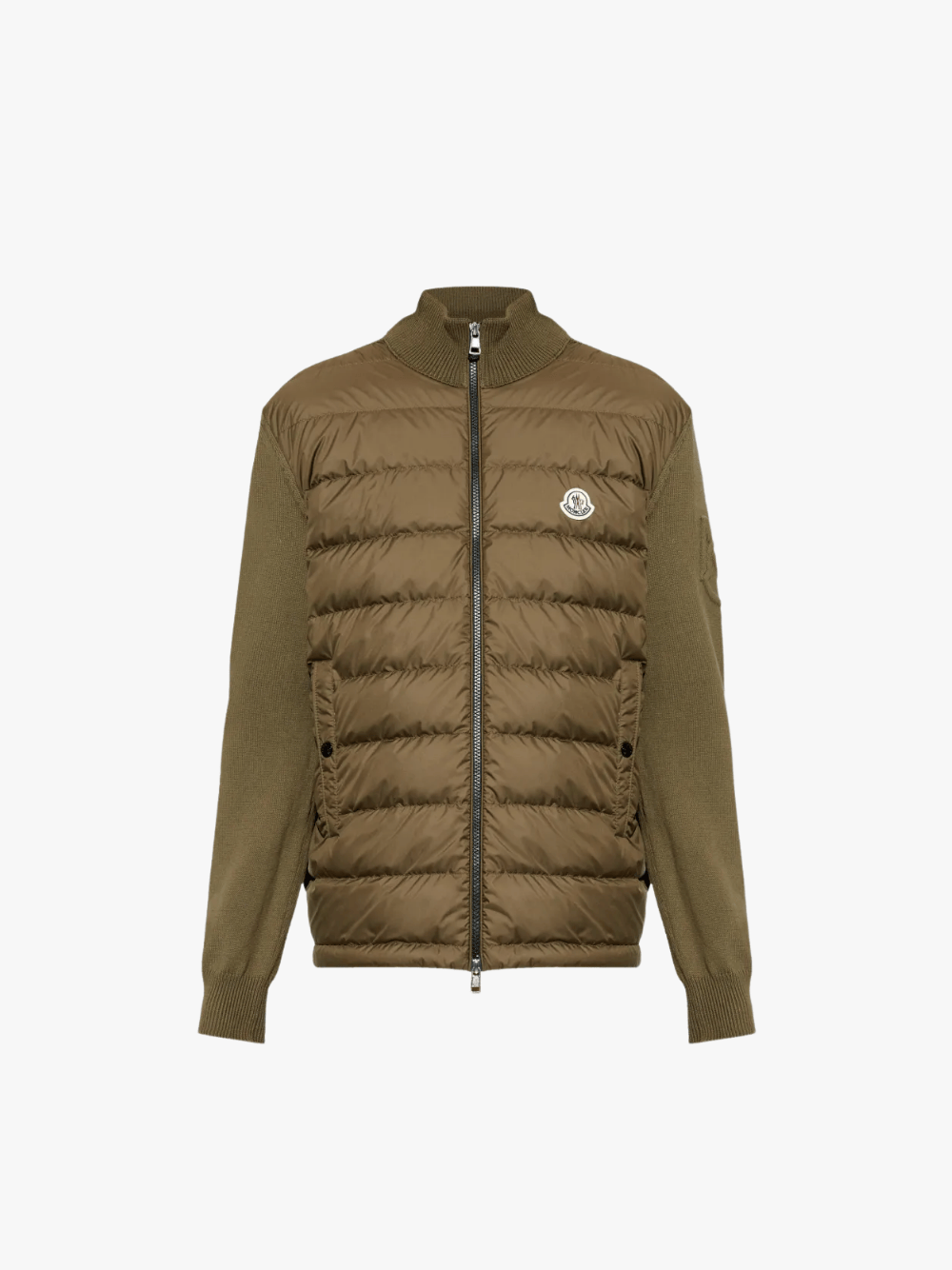 Moncler Jacket mit Reißverschluss Olive Grün Herren