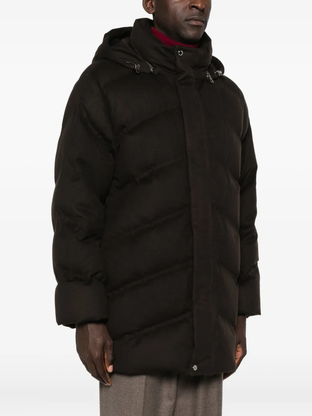 Brett Johnson Kapuzenjacke mit Steppung Braun Herren Brett Johnson Kapuzenjacke mit Steppung Braun Herren