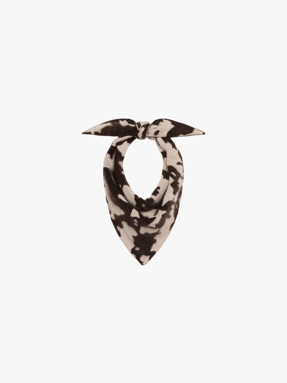 Guest in Residence Grizzly Cowhide Wild Rag Oatmeal Burnt Cocoa Cashmere Bandana Women