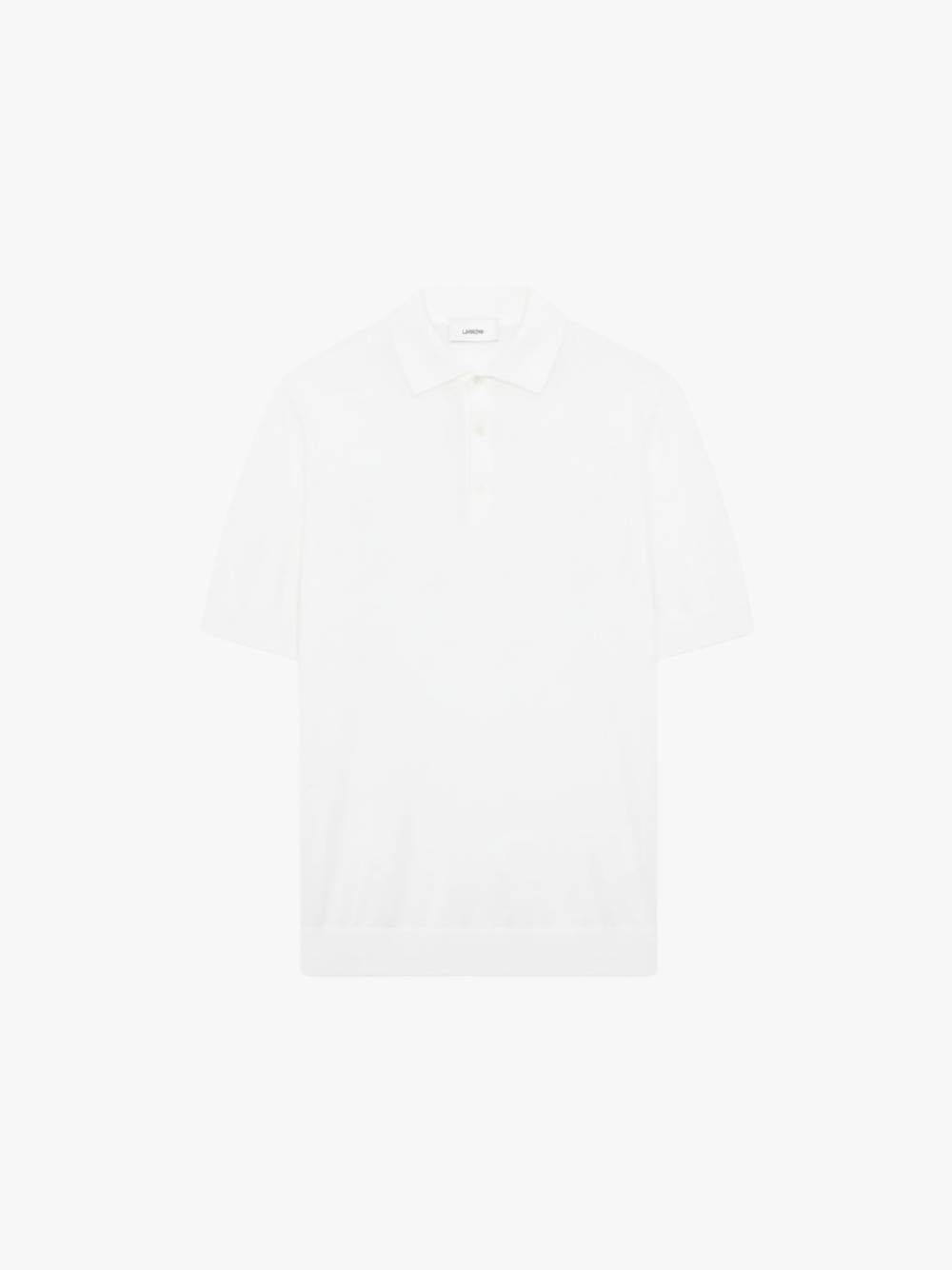 Lardini Weißes Strick Herrenpoloshirt