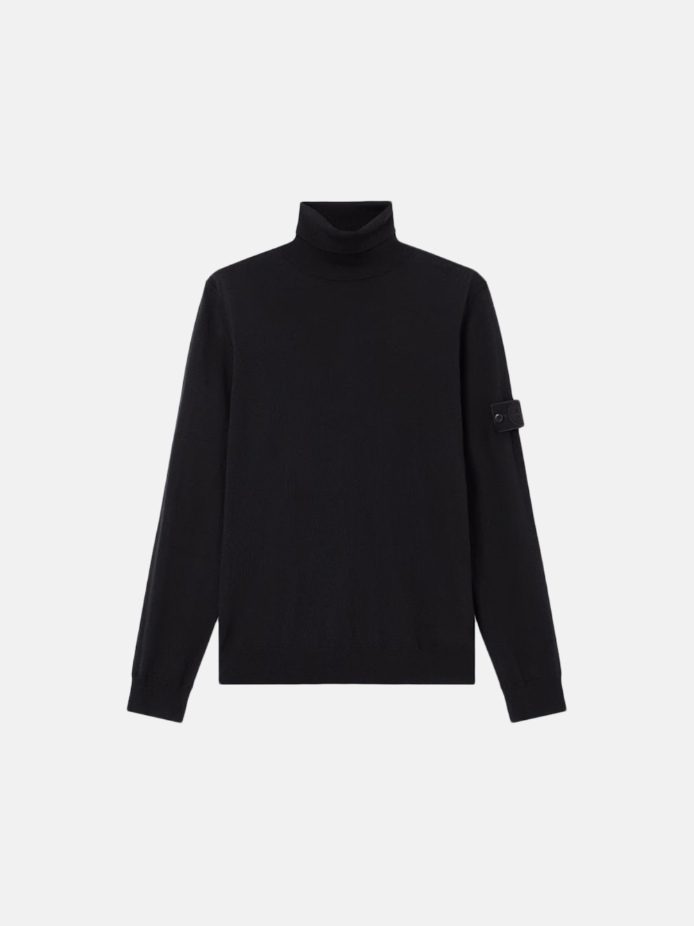 Stone Island Ghost Rollkragenpullover Light RWS Pure Wool Schwarz Herren