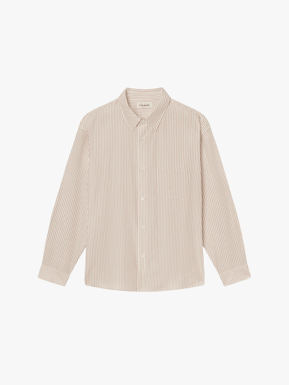 Frame Gestreiftes Hemd Braun Herren