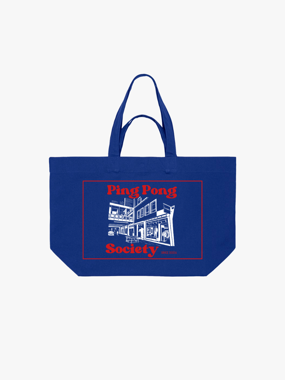 Bungalow Ping Pong Society Shopper Bag Blau