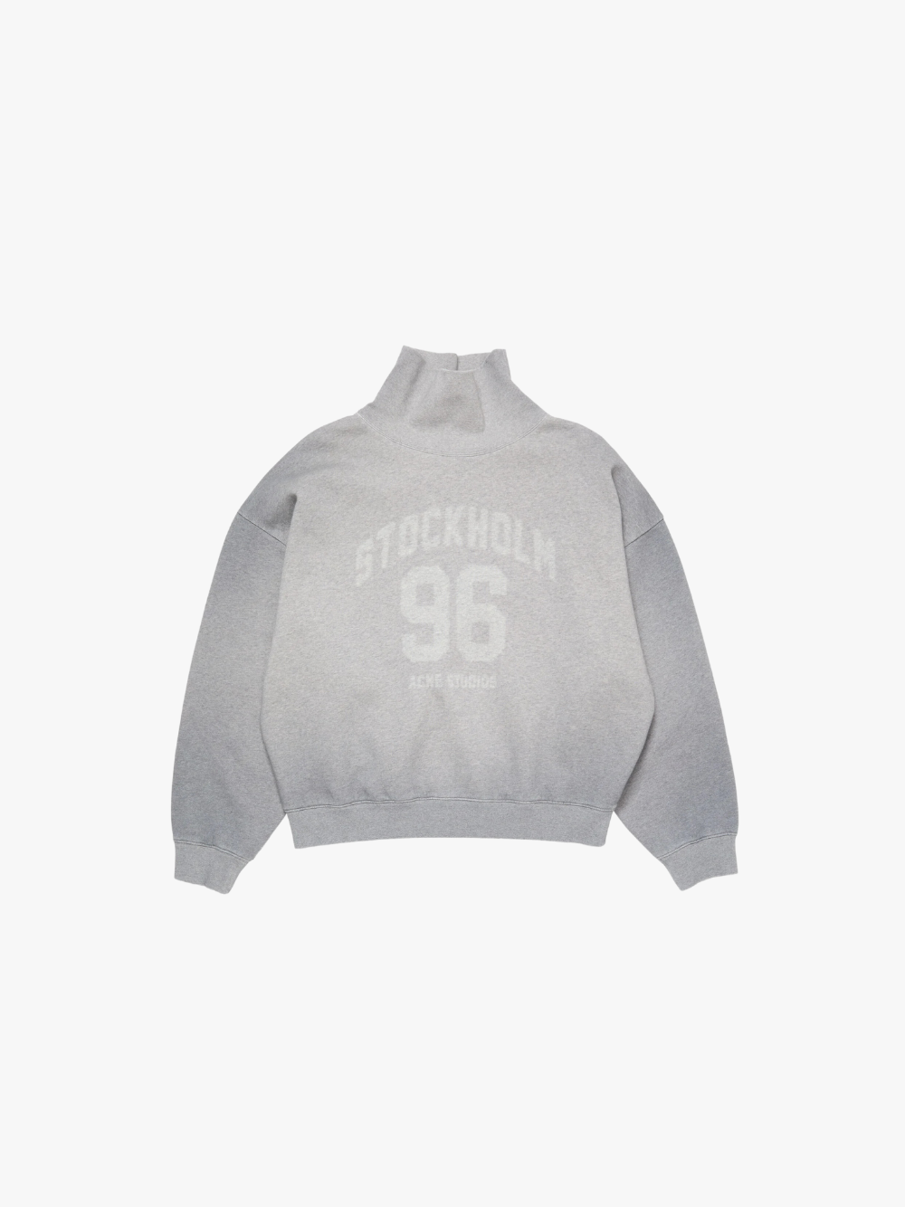 Acne Studios High-Neck Sweater Grau Melange Damen