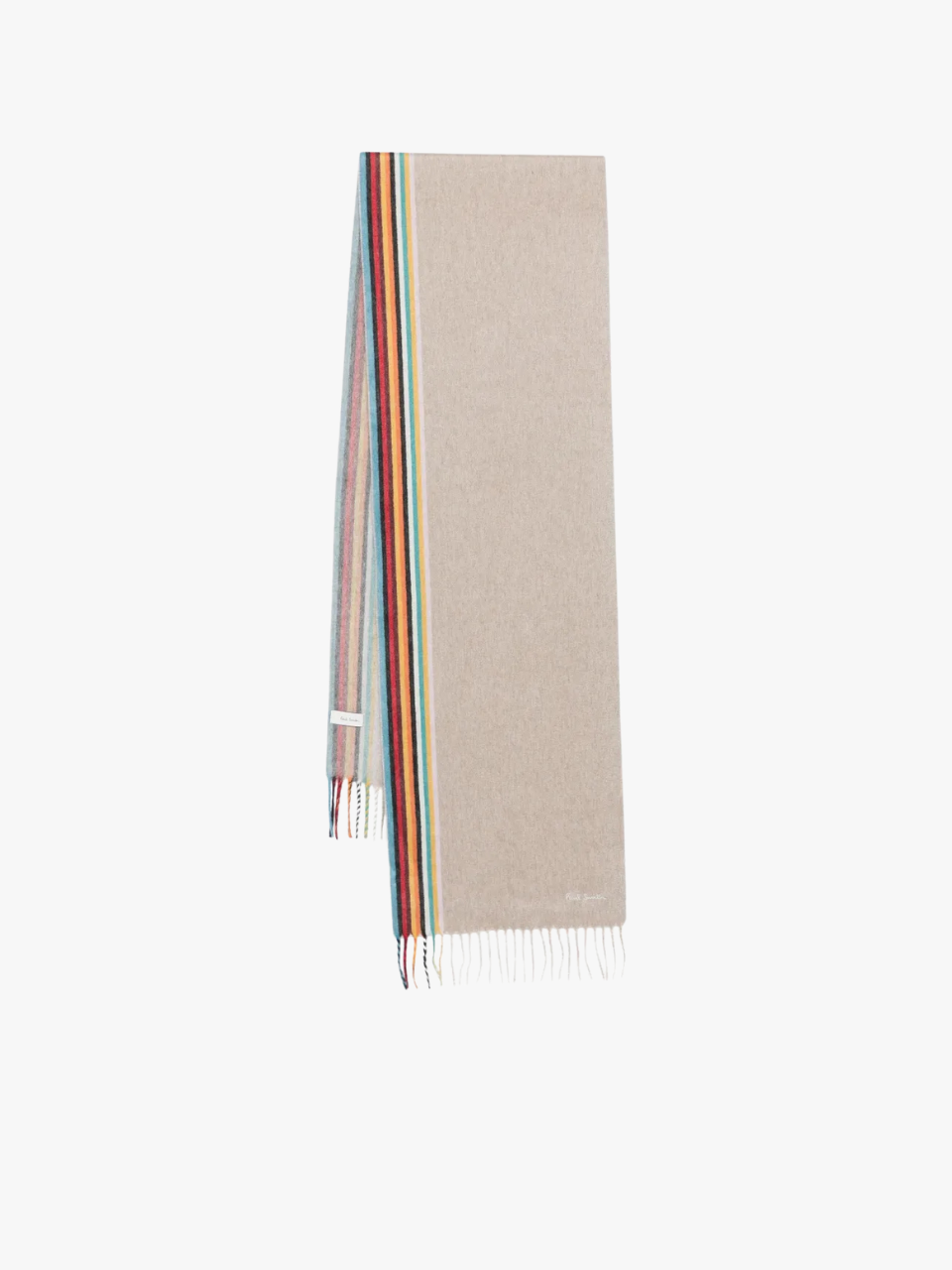 Paul Smith Fringed Scarf Beige Men
