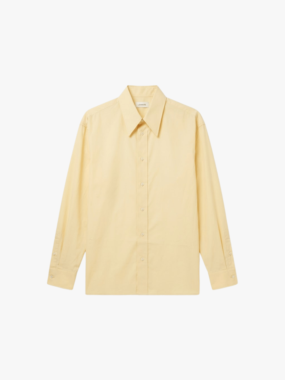 LEMAIRE Soft Hemd Gewaschenes Baumwoll‑Musselin Gelb Herren