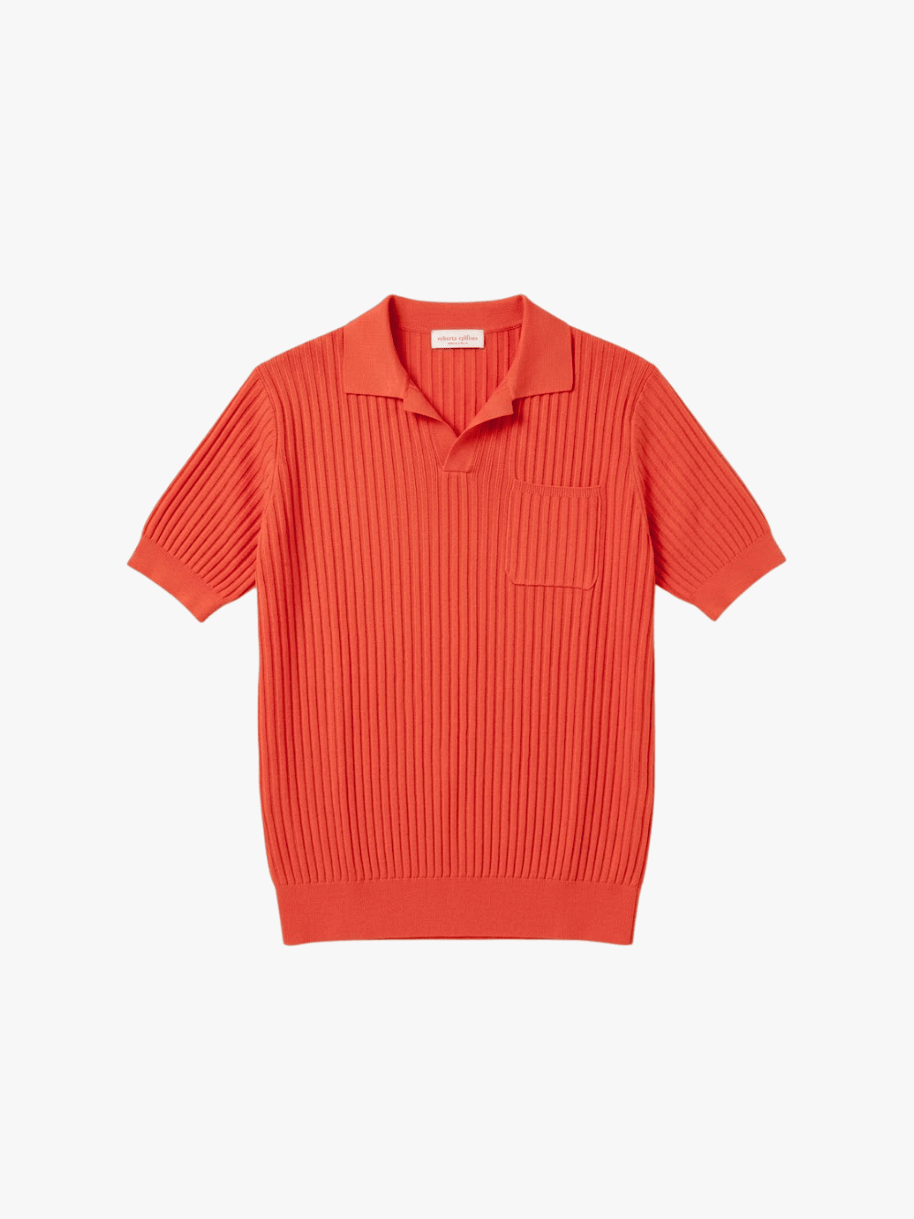 Roberto Collina Mouliné Strick Polo Rot Herren