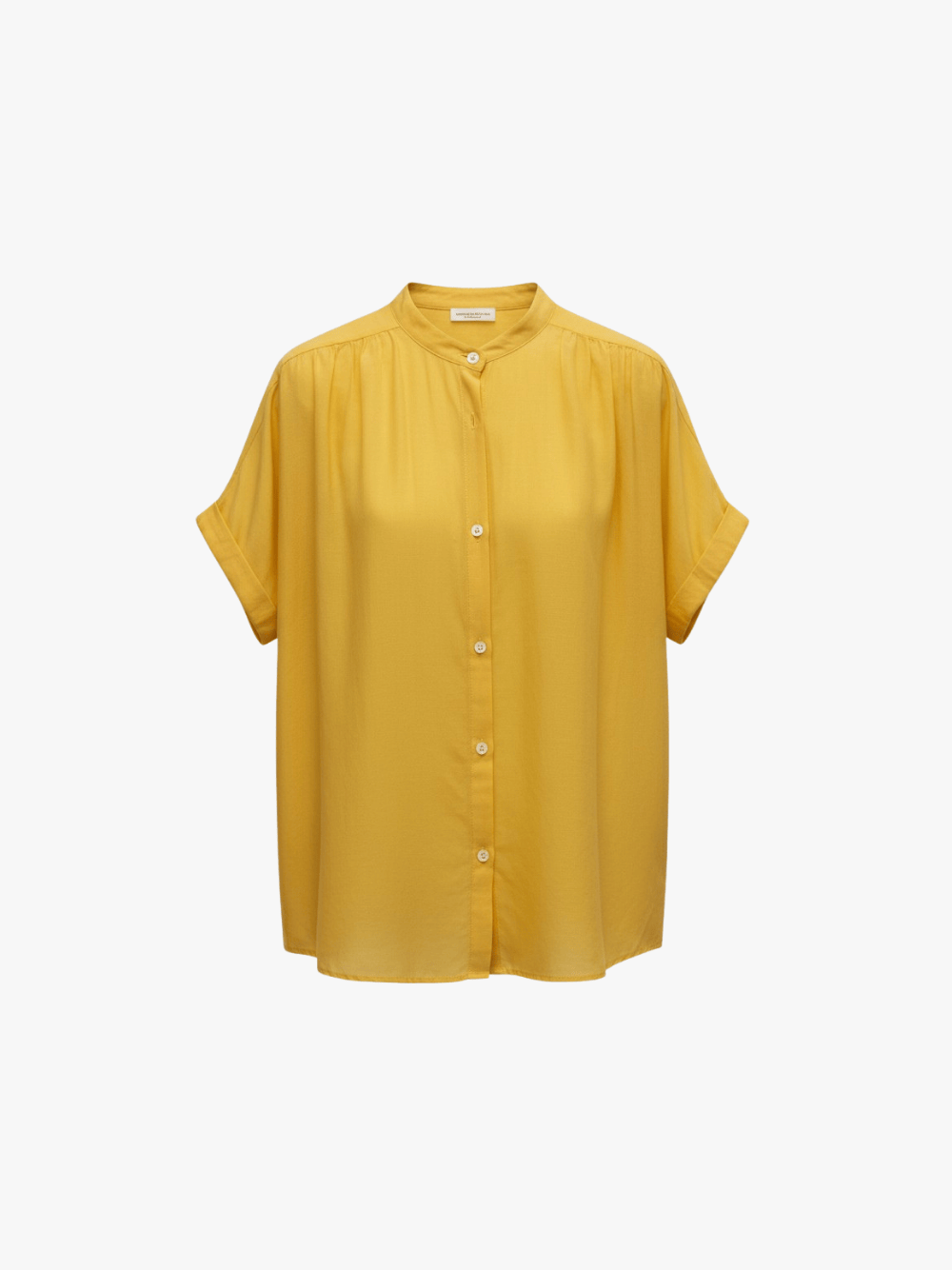 Roberto Collina Baumwolle-Seide Mix Bluse Gelb Damen