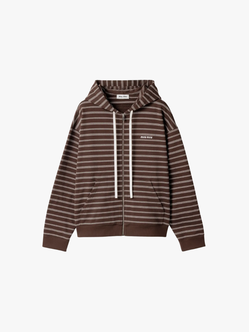 Miu Miu sweatshirt with hood and zipper Brown Women