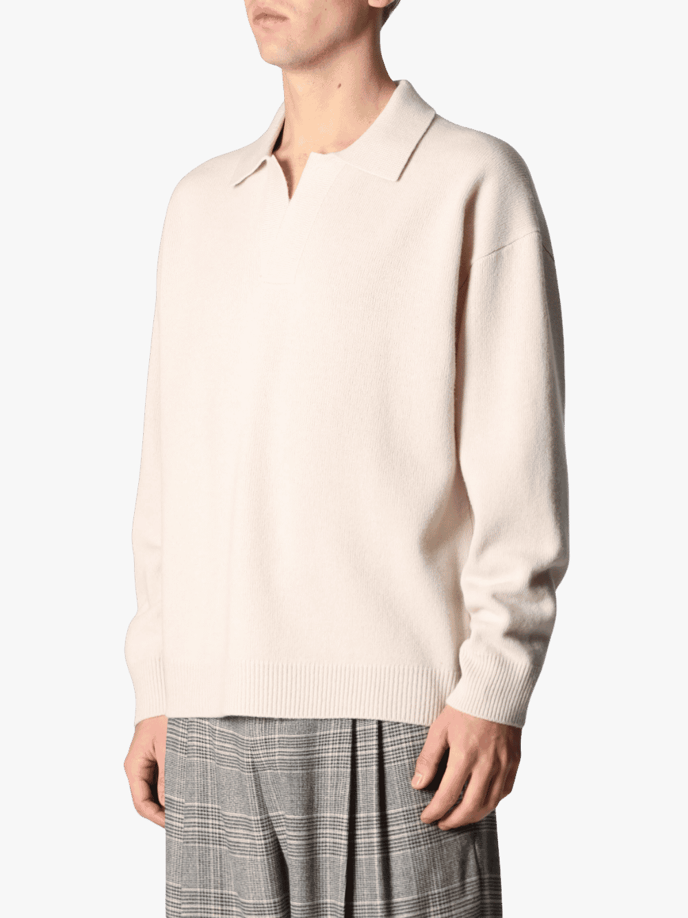 Roberto Collina Skipper Polo Collar Knitted Sweater Beige Men