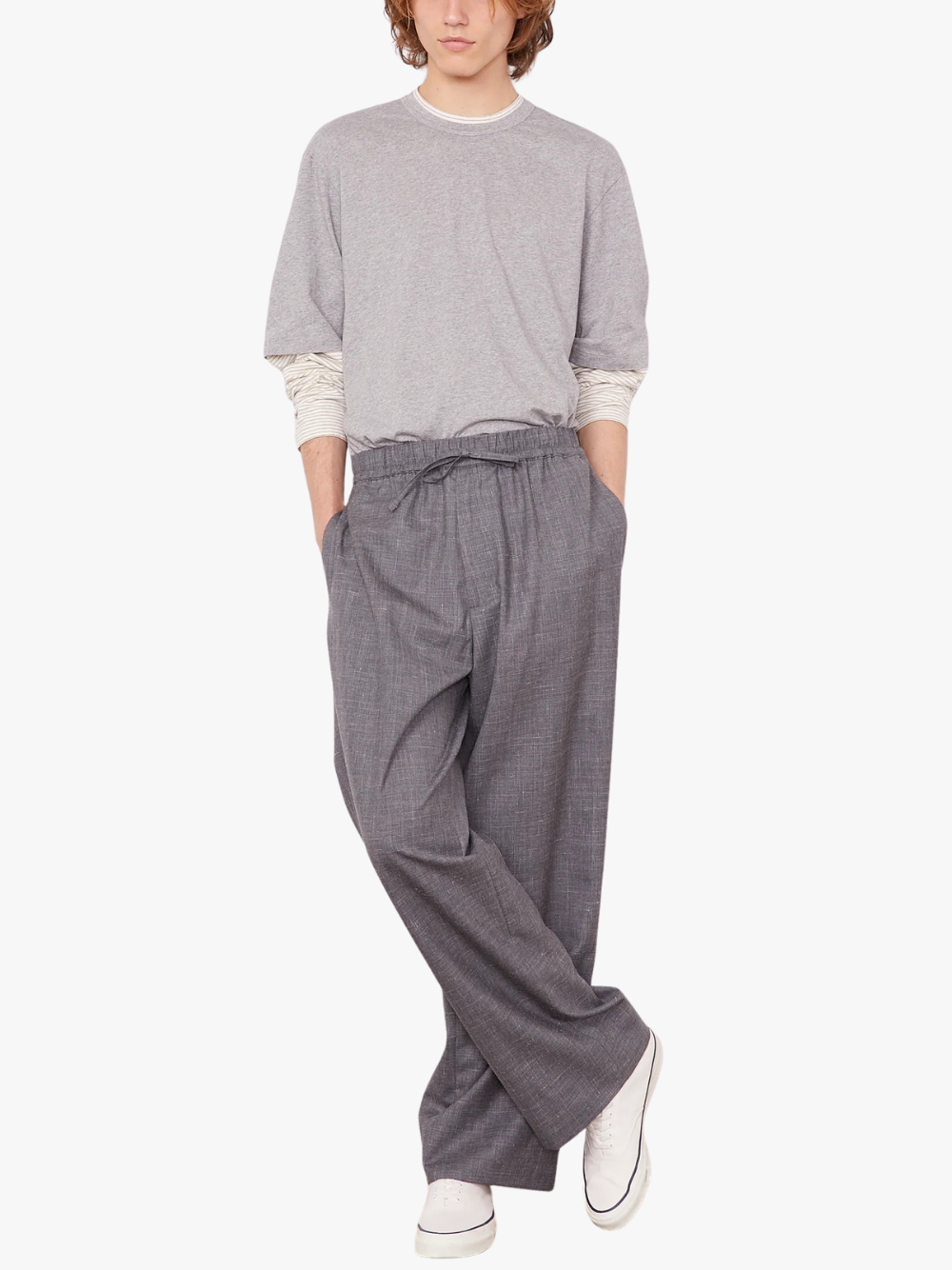 Officine Générale Nilson Light Midgrey Pants Men