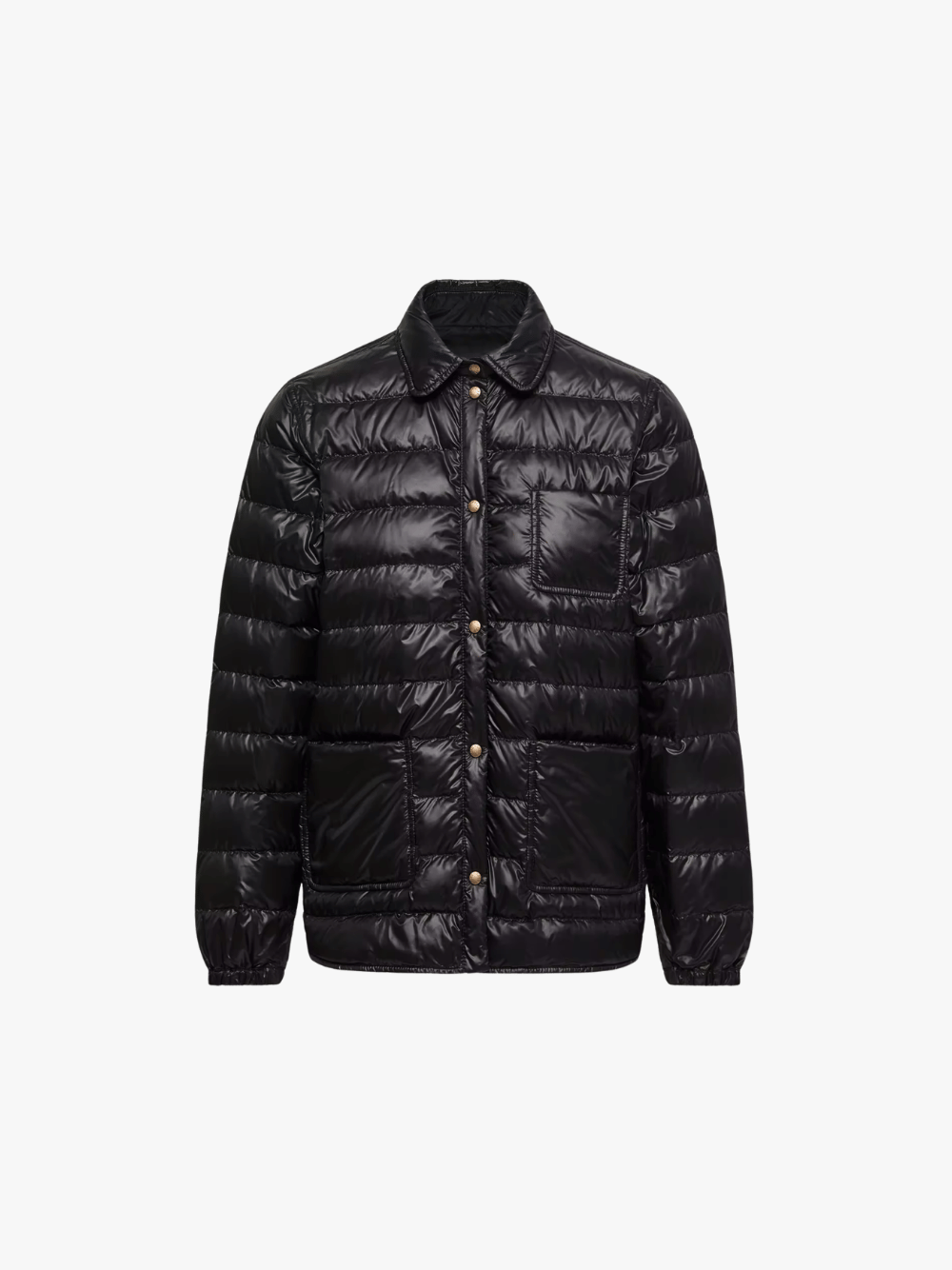 Moncler Fouine Daunen-Hemdjacke Schwarz Damen