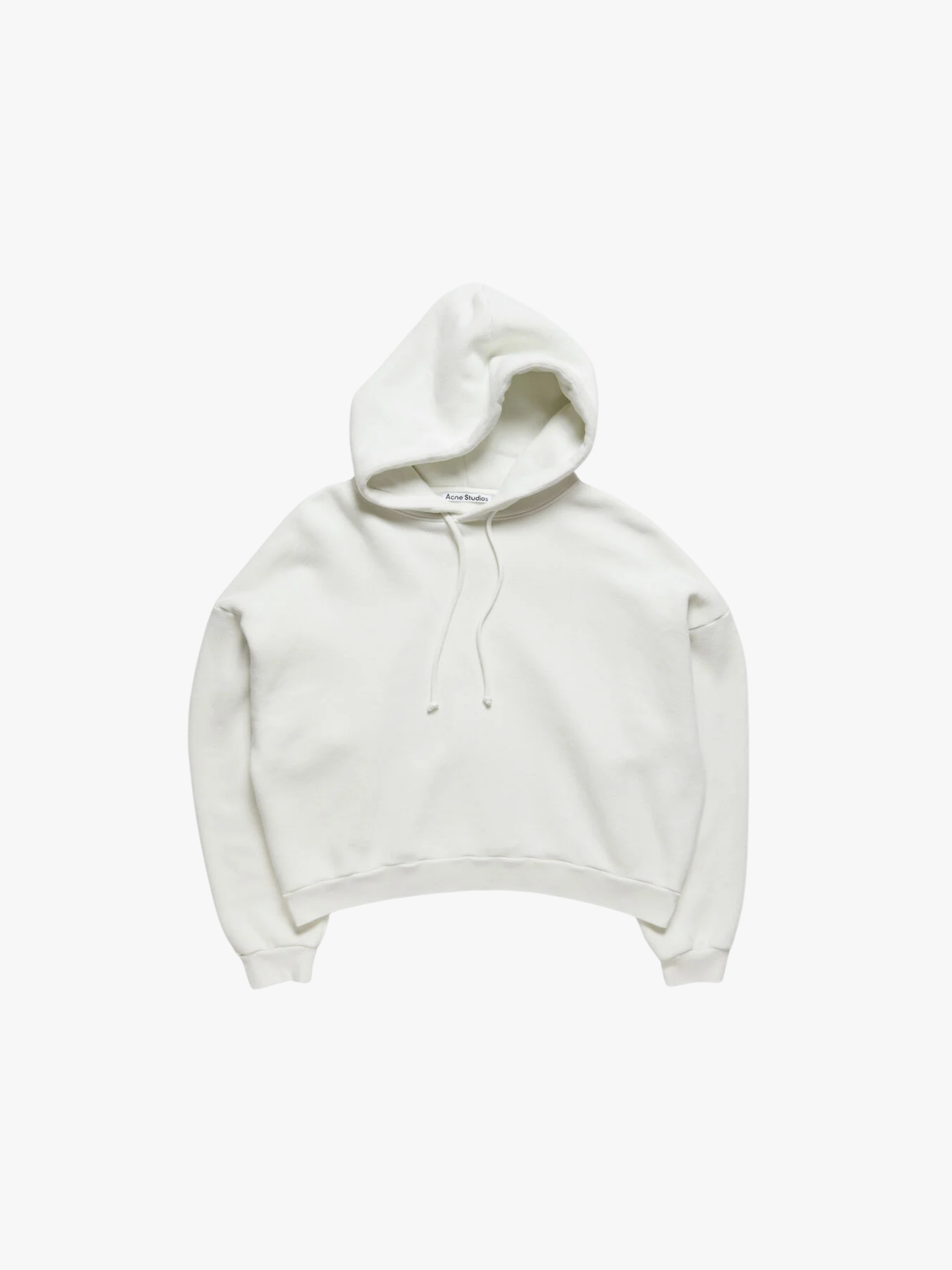 Acne Studios Logo Fleece Hoodie Ice White Herren Hoodie
