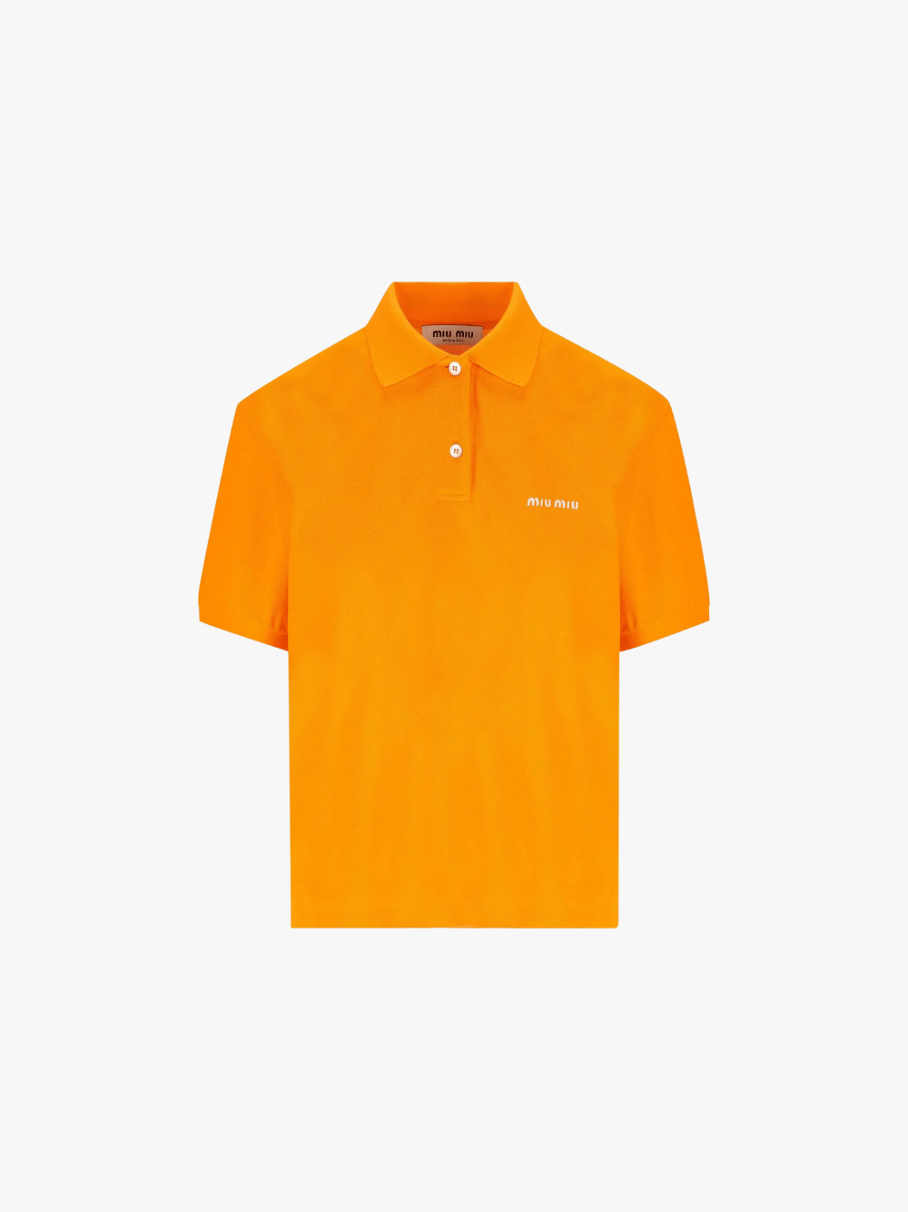 Miu Miu Polo-Shirt aus Baumwoll-Piqué Orange Damen